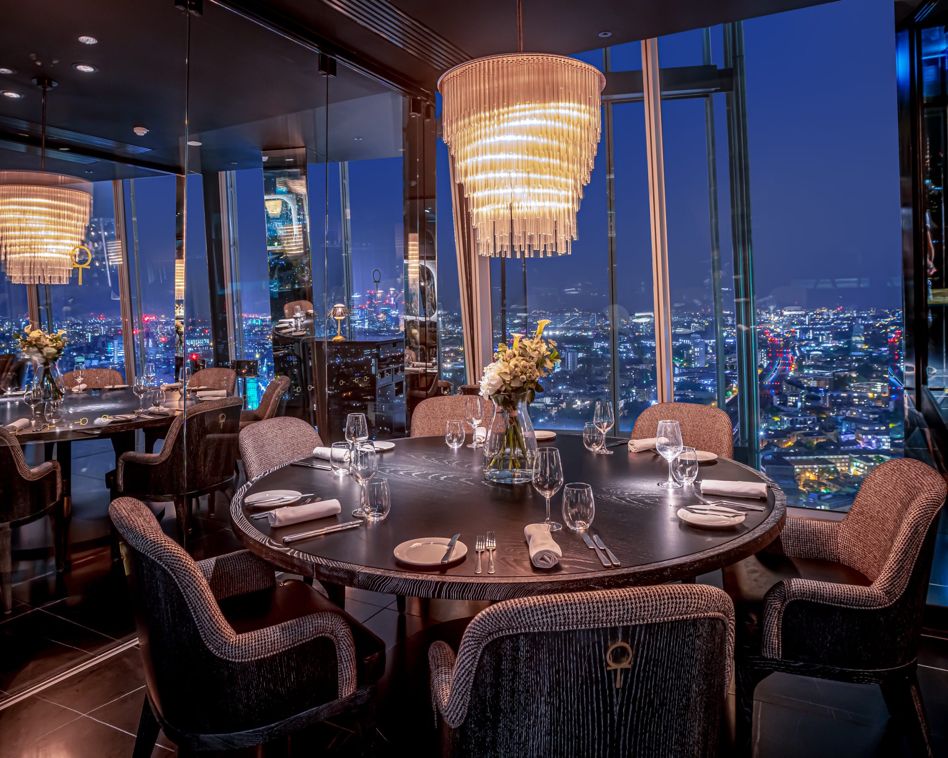 PRIVATE DINING ROOMS
We have three private dining rooms available which can be combined to accommodate up to 30 guests seated. Each individual glass dining room can be hired individually for smaller groups. Rooms are subject to a minimum spend on food and beverage.
&nbsp;
&nbsp;

